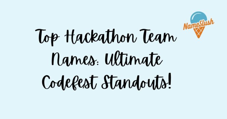 Top Hackathon Team Names: Ultimate Codefest Standouts!