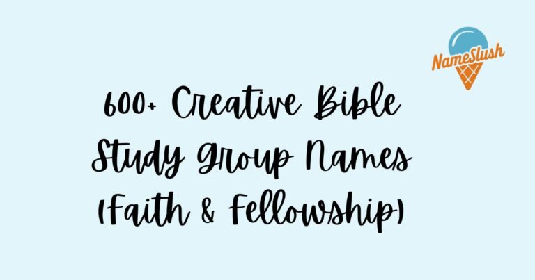 Bible Study Group names